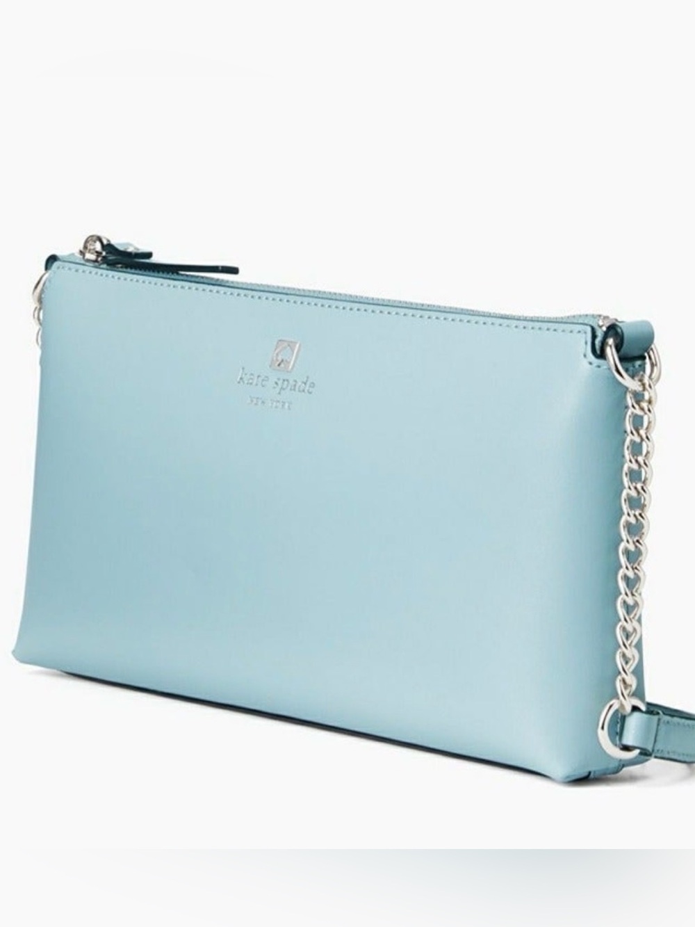 kate spade Powder Blue Leather Chain-Strap Crossbody